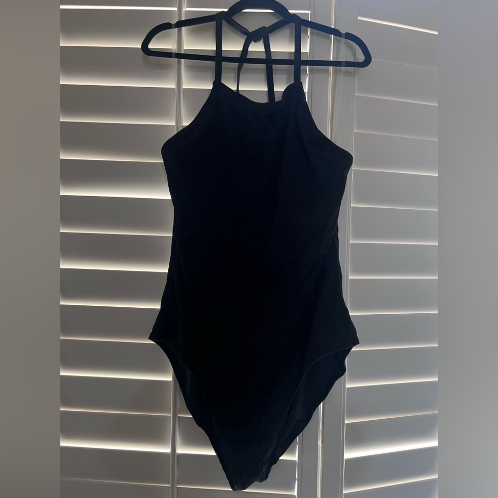 Black one piece bathing suit PLUS SIZE 3x fits like a 2x